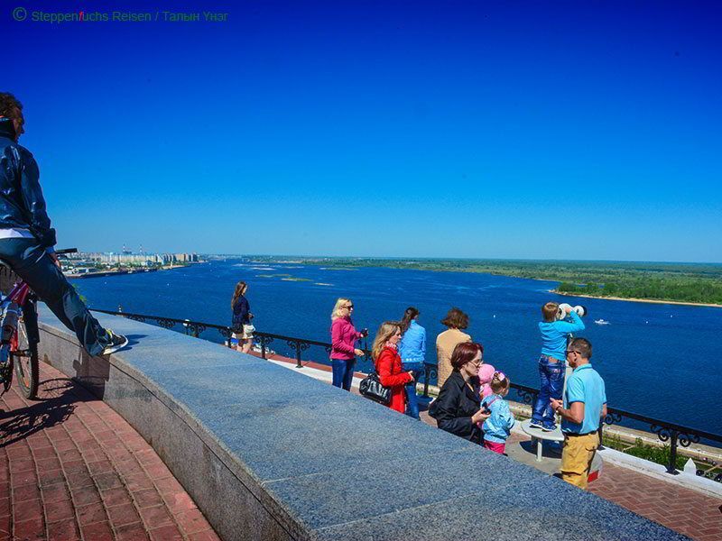 Steppenfuchs Reisen - Blick von Nishninovgorod über die Volga