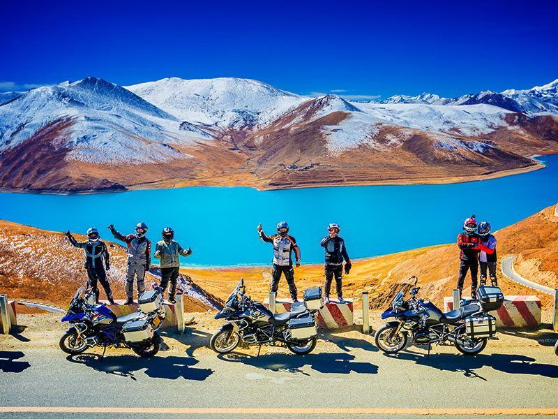 reteppenfuchs Reisen - Himalaya Motorradtour am Yamdrok See