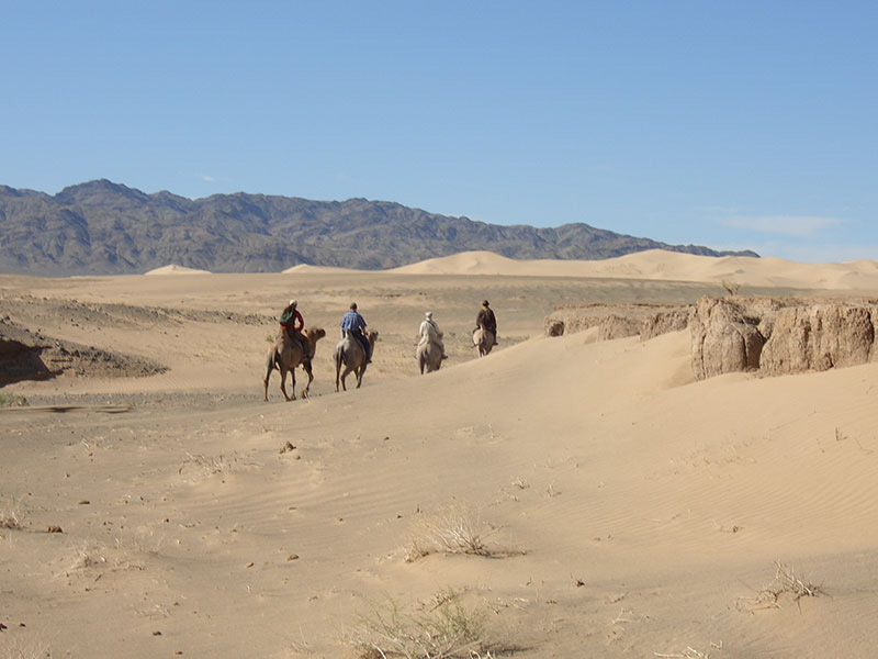 Steppenfuchs Reisen - Schlittenfahren auf der Sanddüne